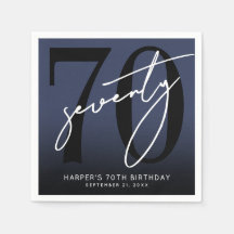 Moderne zwarte 70ste verjaardagsfeest