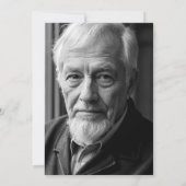 Moderne zwarte 90e verjaardag foto verrassingsfees kaart (Achterkant)