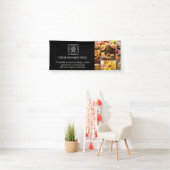 Moderne zwarte aangepaste evenementenbanner met me spandoek (Insitu)