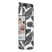 Moderne, zwarte, aangepaste foto aangepast thermosbeker (Geroteerd rechts)