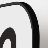 Moderne, zwarte, aangepaste logo pickleball paddle (Links Detail)