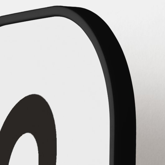 Moderne, zwarte, aangepaste logo pickleball paddle (Links Detail)