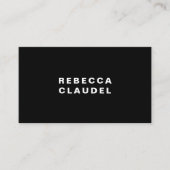 Moderne zwarte aangepaste visitekaartjes (Voorkant)