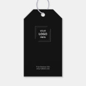 Moderne Zwarte Aangepaste Zakelijke Logo Product P Cadeaulabel (Voorkant)