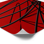 Moderne, zwarte Abstracte kunst Poster (Hoek)