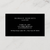 Moderne zwarte accountant of advocaat visitekaartje (Achterkant)