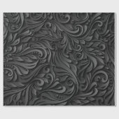 Moderne zwarte achtergrond cadeaupapier (Vlak)