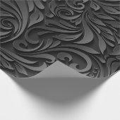 Moderne zwarte achtergrond cadeaupapier (Hoek)