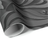 Moderne zwarte achtergrond cadeaupapier (Rol Hoek)
