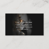 Moderne zwarte achtergrond met Hexagon Visitekaart Visitekaartje (Achterkant)