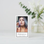 Moderne zwarte acteur model zanger danser foto visitekaartje (Staand voorkant)