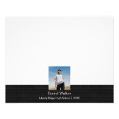 Moderne zwarte afstudeerfeest signing gast foto afdruk (Voorkant)