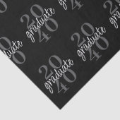 Moderne zwarte afstudeerjaar geschenk tissuepapier (Detail)
