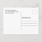 Moderne zwarte Afstuderen Foto opslaan Datum Aankondigingskaart (Achterkant)