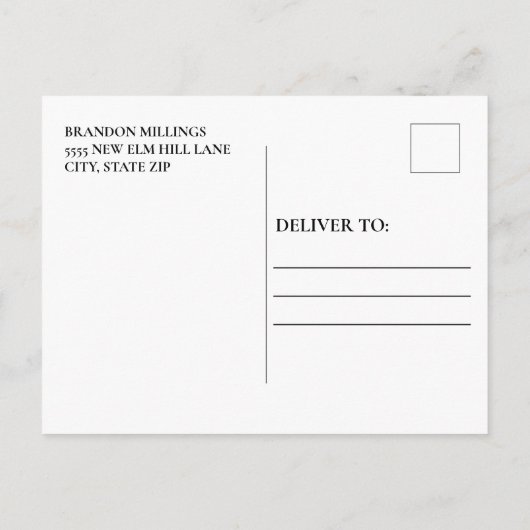 Moderne zwarte Afstuderen Foto opslaan Datum Aankondigingskaart (Achterkant)