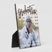 Moderne zwarte Afstuderen penseel Fotoplaat (Zijkant)