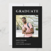 Moderne zwarte Afstuderen van het Manuscript van d Kaart (Voorkant)