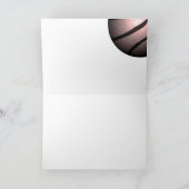 Moderne zwarte ballak bedankkaart (Binnen)