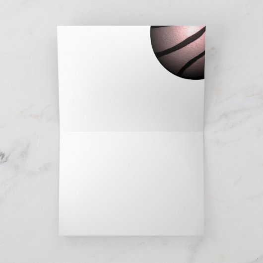 Moderne zwarte ballak bedankkaart (Binnen)