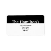 Moderne zwarte banner etiket (Voorkant)