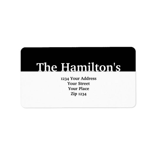 Moderne zwarte banner etiket (Voorkant)