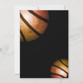 Moderne Zwarte Basketbal Sport Kids Verjaardag Kaart (Achterkant)