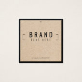 Moderne zwarte Bedankt hangen Labels op Vierkante Visitekaartjes (Voorkant)