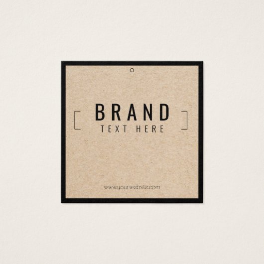 Moderne zwarte Bedankt hangen Labels op Vierkante Visitekaartjes (Voorkant)