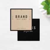 Moderne zwarte Bedankt hangen Labels op Vierkante Visitekaartjes (Bureau)