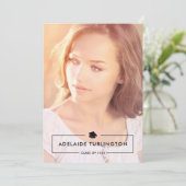 Moderne zwarte bekleding, volledig foto-Afstuderen Kaart (Staand voorkant)