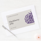 Moderne Zwarte Bes Gelei Pot Etiket Sticker (Envelop)