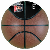 Moderne Zwarte Beste Vader Father 3 Foto Collage Basketbal (Rechts)