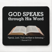 Moderne zwarte Bijbel Christelijk Muismat (Voorkant)