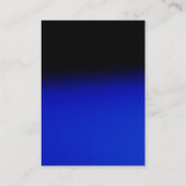 Moderne zwarte blauwe zwarte visitekaartje (Achterkant)