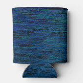 Moderne zwarte Blauwgroen donkere Abstracte textuu Blikjeskoeler (Achterkant)