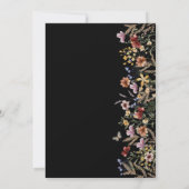 Moderne Zwarte Boho Bruiloft Kaart (Achterkant)
