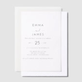 Moderne Zwarte Boho Vellum Uitnodiging (Offset)