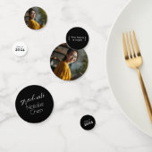 Moderne zwarte boog Afstuderen fotofeest Confetti (Groep)