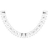 Moderne Zwarte Boog Bruidsaandeel Slagbanner Vlaggetjes (Alle)