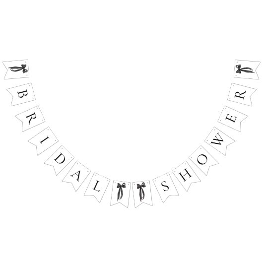 Moderne Zwarte Boog Bruidsdouche Slinger Vlaggenli Vlaggetjes (Alle)