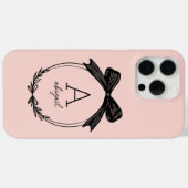 Moderne zwarte boog Stijlvolle Girly Blush Pink Mo Case-Mate iPhone Case (Achterkant (horizontaal))