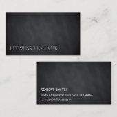 Moderne, zwarte-bordchalkboard Fitnessntekst Visitekaartje (Voorkant / Achterkant)