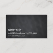 Moderne, zwarte-bordchalkboard Fitnessntekst Visitekaartje (Achterkant)
