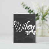 moderne zwarte borden honeymoon-software briefkaart (Staand voorkant)