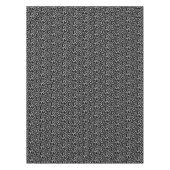 Moderne, zwarte borstelkleur wit patroon tafelkleed (Voorkant)