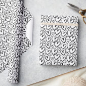 Moderne, zwarte borstelpatroon cadeaupapier