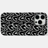 Moderne, zwarte borstelpatroon Case-Mate iPhone case (Achterkant (horizontaal))