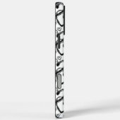 Moderne, zwarte borstelpatroon Case-Mate iPhone case (Achterkant / Rechts)