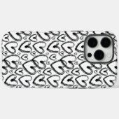 Moderne, zwarte borstelpatroon Case-Mate iPhone case (Achterkant (horizontaal))