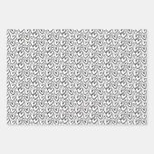 Moderne, zwarte borstelpatroon inpakpapier vel (Voorkant 3)